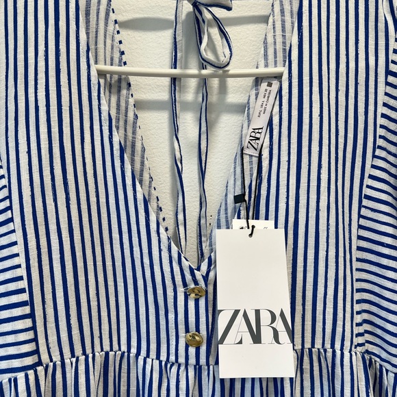 ZARA Mini Dress Stripped Size Large NEW WITH TAG - Picture 6 of 8